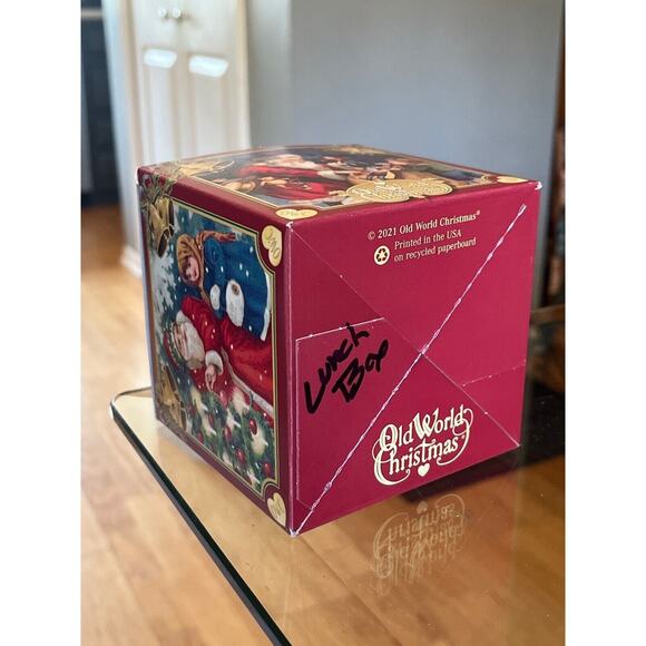 OWC Old World Christmas Blown Glass Ornament 32365 Retro Lunchbox 2018 W/Box NOS - Picture 5 of 9
